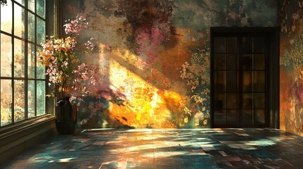 Canvas Print - Sunlit Interior with Vintage Charm