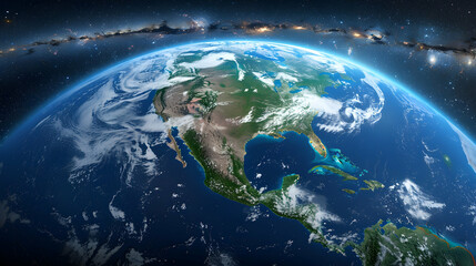 Planet Earth from Space, United States highlighted state border and counties animation, elements of this image courtesy of