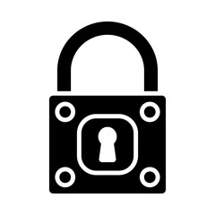 Wall Mural - Padlock glyph icon