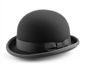 Bowler Hat Fashion Accessory Isolated on White Background. Stylish Headwear for Men and Women