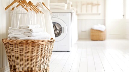 Bright and Functional Laundry Room Setup Featuring Sleek Washing Machine