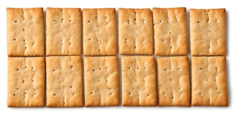 Whole grain crackers with a golden brown color and a textured surface