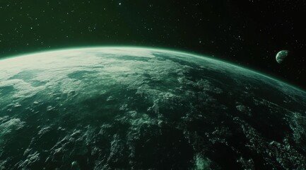 Wall Mural - cinematic shot of another planet, space background