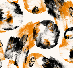 Poster - Seamless tissue pattern, brush strokes print.