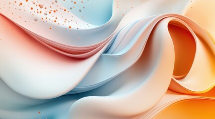 dynamic 3 d forms futuristic background, pastel color