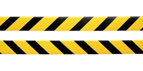 Yellow and black striped warning barriers , indicating a construction site