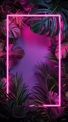 Canvas Print - Tropical purple nature backgrounds.