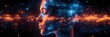 © prasong. - A futuristic digital portrait of an ethereal,glowing face emerging from a cosmic space of data,light,and energy,symbolizing the power of intelligence,creativity,and human potential.