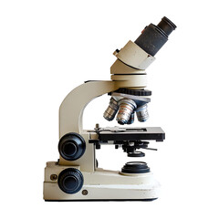 Leinwandbilder - Closeup View of a Professional Scientific Microscope Instrument Used for Laboratory Research,Examination,and Analysis in Various Scientific Disciplines Such as Biology,Chemistry,or Physics.