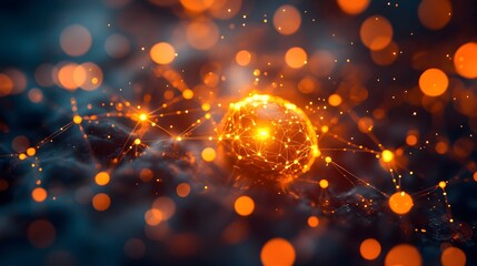 Poster - Vibrant and captivating digital artwork depicting a mesmerizing cosmic explosion of radiant energy,glowing particles,and dynamic fractal patterns in a futuristic,tech-inspired landscape.