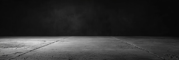 Poster - Empty Concrete Floor in Dark Background Environment