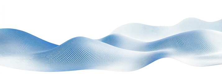 Poster - Abstract blue waves create a smooth, flowing design, suggesting calmness and fluidity.