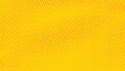Aufkleber - Pop art yellow comics book cartoon magazine cover. yellow abstract halftone background. retro comic background. dotted texture overlay. halftone effect