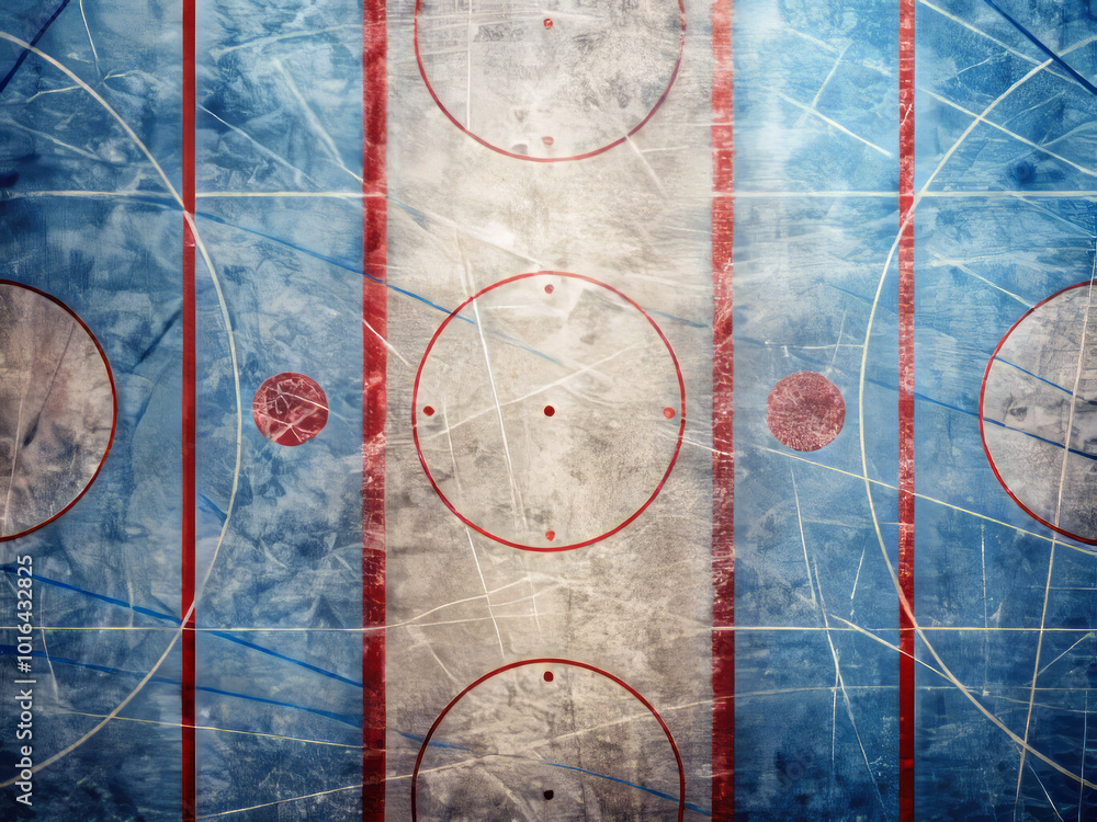 Illustration Stock image features textured hockey field background with ...