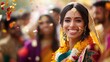 © pisan thailand - Joyous Indian Wedding with Vibrant Floral Garlands Colorful Costumes and Traditional Cultural Traditions on Display