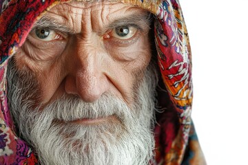 Canvas Print - A close-up shot of a person wrapping their neck with a scarf, suitable for use in fashion or lifestyle images.