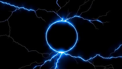 Electric Arc with Bright Blue Lightning Effect