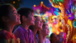 © Denis Bayrak - 'Captivated by Lights: Children's Joy Amidst a Dazzling Festival of Colors and Happiness'