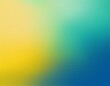 © Bonita - Abstract blue green yellow grainy summer poster design background. Colorful grainy gradient soft glowing backdrop design, web header, banner.