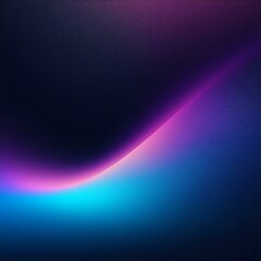 Abstract grainy gradient background blue purple black glowing color wave dark backdrop noise texture banner poster header design