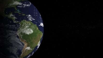 Wall Mural - earth rotation from left side