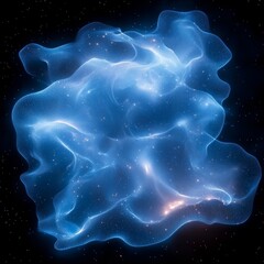Wall Mural - electric blue swirling cloud, dynamic data lines radiating outward, vibrant energy and movement, fut