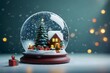 © AbdullahAl - Christmas snow globe isolated on white. Can be used as a Christmas or a New Year gift or symbol.