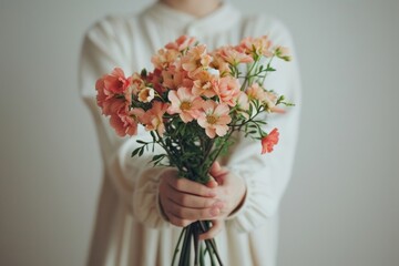 Poster - Person holding flowers petal plant adult.