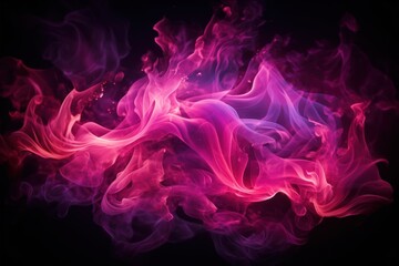 Sticker - Vibrant swirling colorful abstract smoke