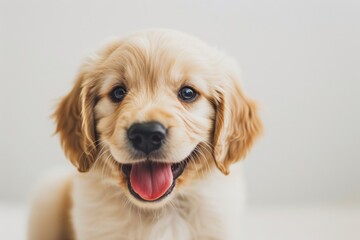 Sticker - Happy baby puppy portrait animal mammal.