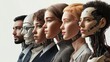 © Oksana - Diverse cyborgs and humans in futuristic lineup