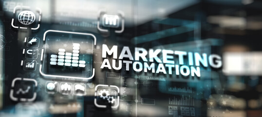 Wall Mural - marketing automation. marketing strategy. planning strategy concept