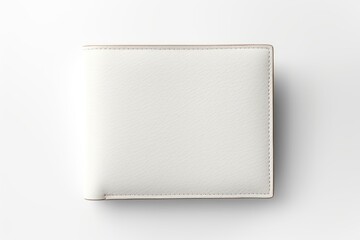 Canvas Print - White leather wallet  white background accessories simplicity.