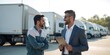 © Reubens Stock Photos - Indian Businessman and Mechanic Discussing Truck Fleet Management Solutions