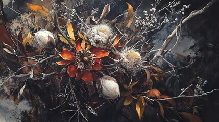 Poster - Floral Still Life: A Tapestry of Nature's Beauty