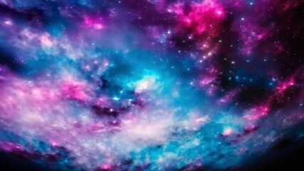 A cosmic nebula expanding in space with vibrant colors swirling.