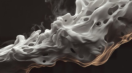 Wall Mural - Abstract Organic Form 3D Render