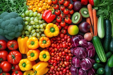 Poster - Variety of vegan vegetable plant food.