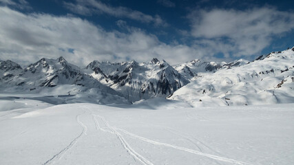 landscape during winter in formazza valley