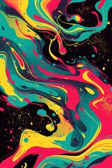 Poster - Splash art abstract painting.