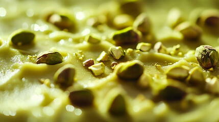 Pistachio dessert close-up