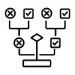 © Prosymbols - A linear icon of a decision tree,