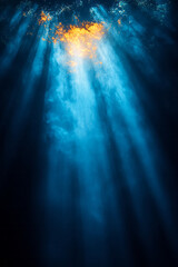 Poster - A bright light flare,