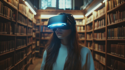 Virtual reality technology meets traditional learning in a library