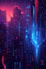 Wall Mural - a futuristic head-up display screen with digital data and information displays, featuring high-tech 
