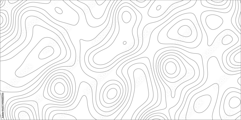 Abstract background with topographic map white background. The stylized ...