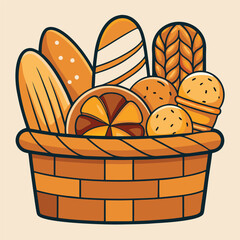 Bread vector illustration.