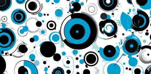 Canvas Print - Holographic blue circle on transparent background. Abstract technology hud.