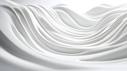 Sticker - Elegant Abstract Lines Flowing on a Minimal White Background for Corporate Branding