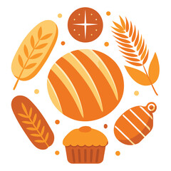 Bread vector illustration.